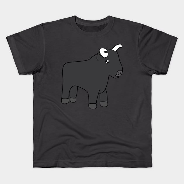 Bull Kids T-Shirt by SweetAnimals